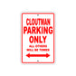 Cloutman Boats Parking Only All Others Will Be Towed Sea Ocean Beach Lake Boat Aluminum Metal Sign Plate