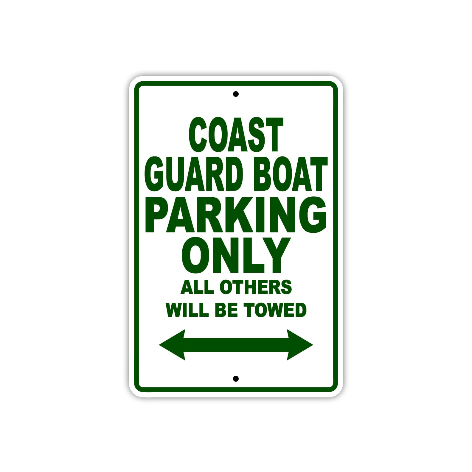 Coast Guard Boat Boats Parking Only All Others Will Be Towed Sea Ocean Beach Lake Boat Aluminum Metal Sign Plate