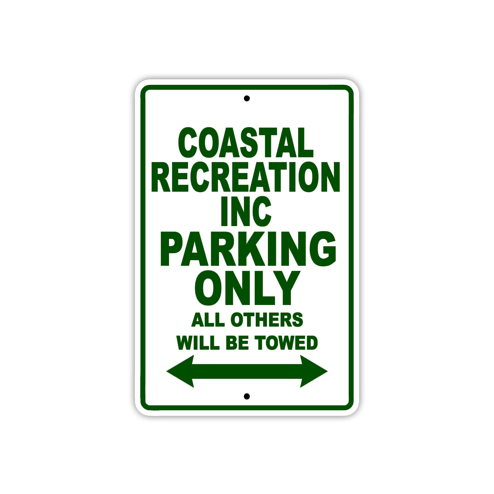 Coastal Recreation Inc Boats Parking Only All Others Will Be Towed Sea Ocean Beach Lake Boat Aluminum Metal Sign Plate