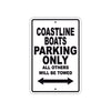 Coastline Boats Boats Parking Only All Others Will Be Towed Sea Ocean Beach Lake Boat Aluminum Metal Sign Plate