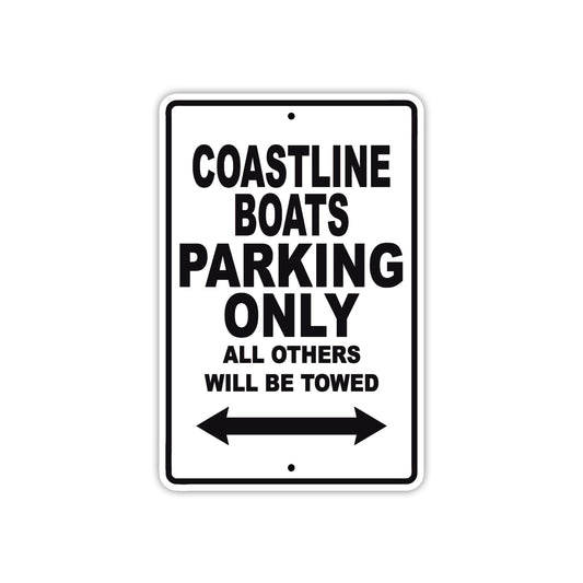 Coastline Boats Boats Parking Only All Others Will Be Towed Sea Ocean Beach Lake Boat Aluminum Metal Sign Plate