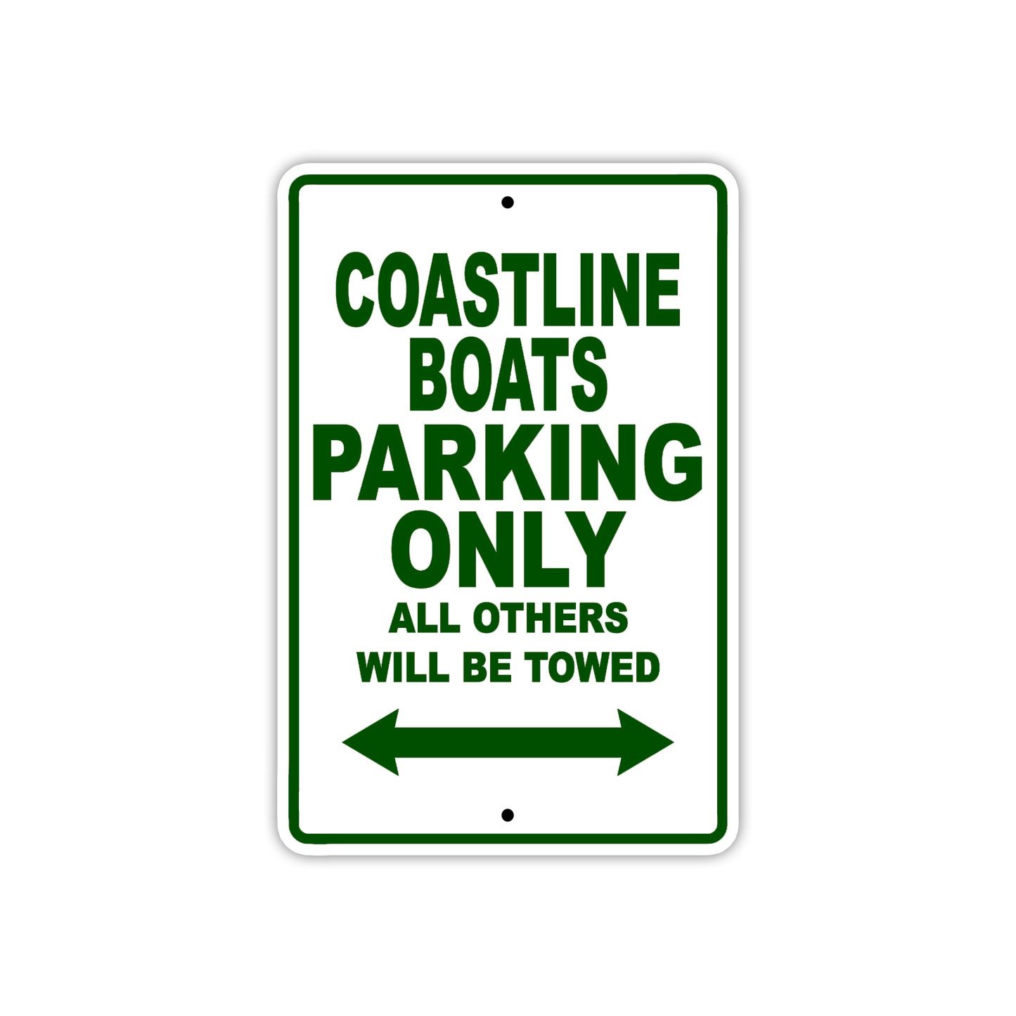 Coastline Boats Boats Parking Only All Others Will Be Towed Sea Ocean Beach Lake Boat Aluminum Metal Sign Plate
