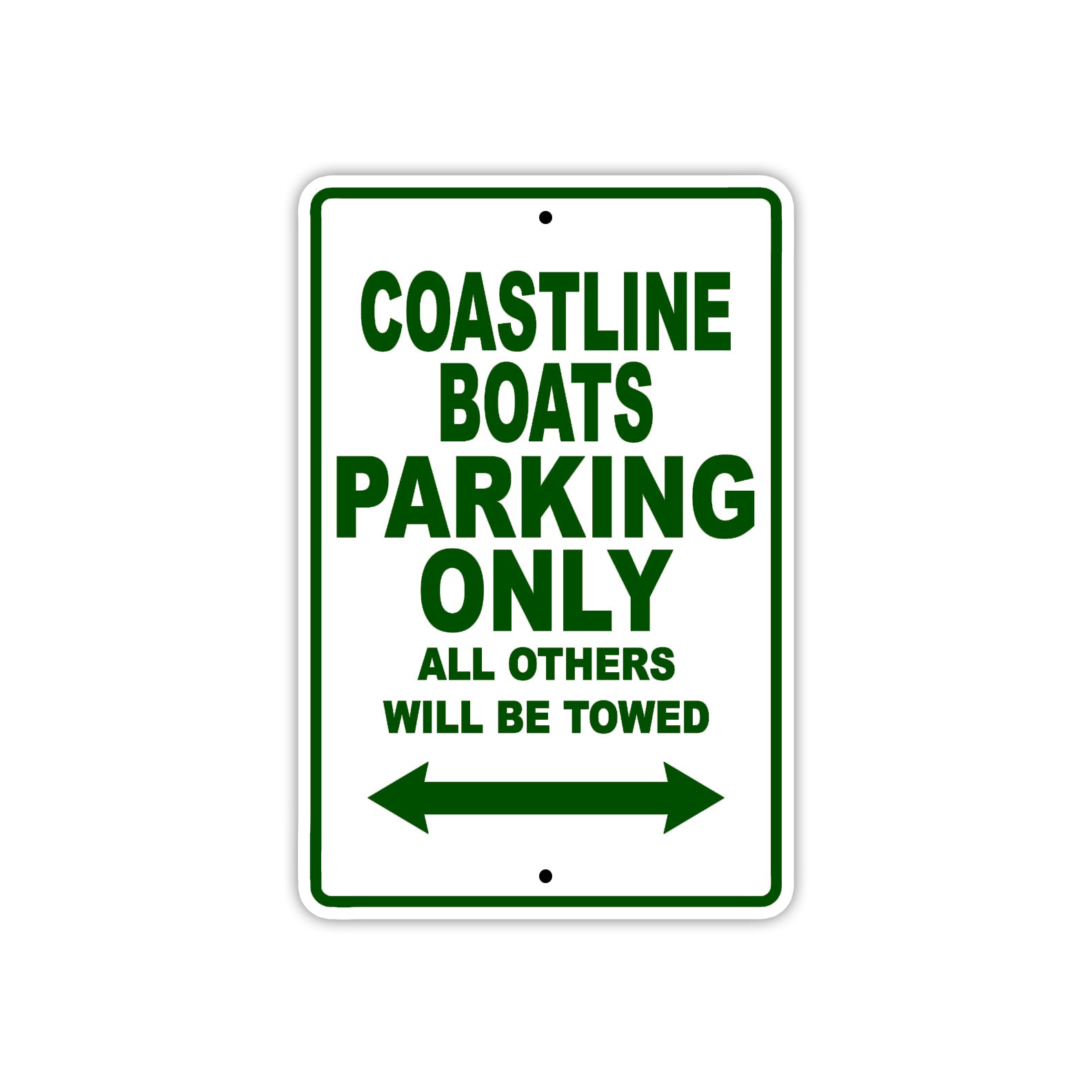 Coastline Boats Boats Parking Only All Others Will Be Towed Sea Ocean Beach Lake Boat Aluminum Metal Sign Plate
