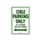 Coble Boats Parking Only All Others Will Be Towed Sea Ocean Beach Lake Boat Aluminum Metal Sign Plate