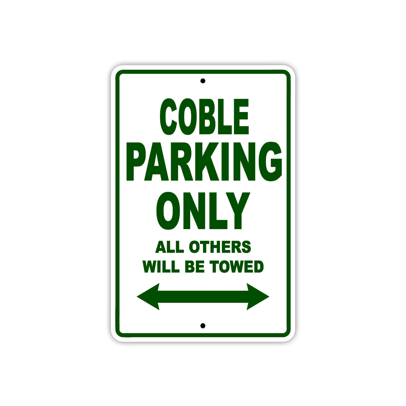 Coble Boats Parking Only All Others Will Be Towed Sea Ocean Beach Lake Boat Aluminum Metal Sign Plate