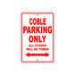 Coble Boats Parking Only All Others Will Be Towed Sea Ocean Beach Lake Boat Aluminum Metal Sign Plate