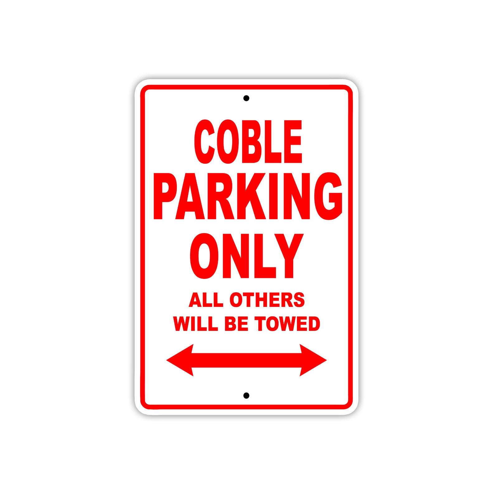 Coble Boats Parking Only All Others Will Be Towed Sea Ocean Beach Lake Boat Aluminum Metal Sign Plate