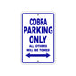 Cobra Boats Parking Only All Others Will Be Towed Sea Ocean Beach Lake Boat Aluminum Metal Sign Plate