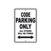 Code Boats Parking Only All Others Will Be Towed Sea Ocean Beach Lake Boat Aluminum Metal Sign Plate