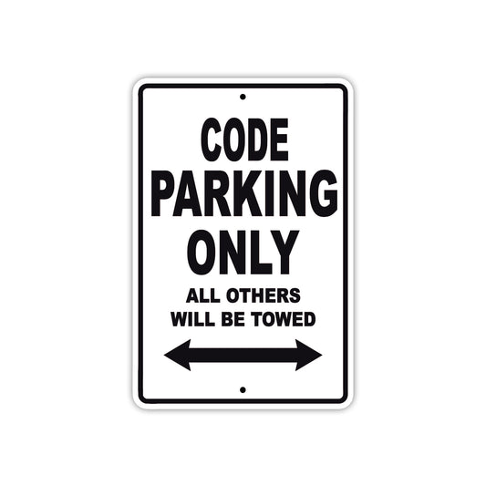 Code Boats Parking Only All Others Will Be Towed Sea Ocean Beach Lake Boat Aluminum Metal Sign Plate