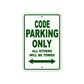 Code Boats Parking Only All Others Will Be Towed Sea Ocean Beach Lake Boat Aluminum Metal Sign Plate