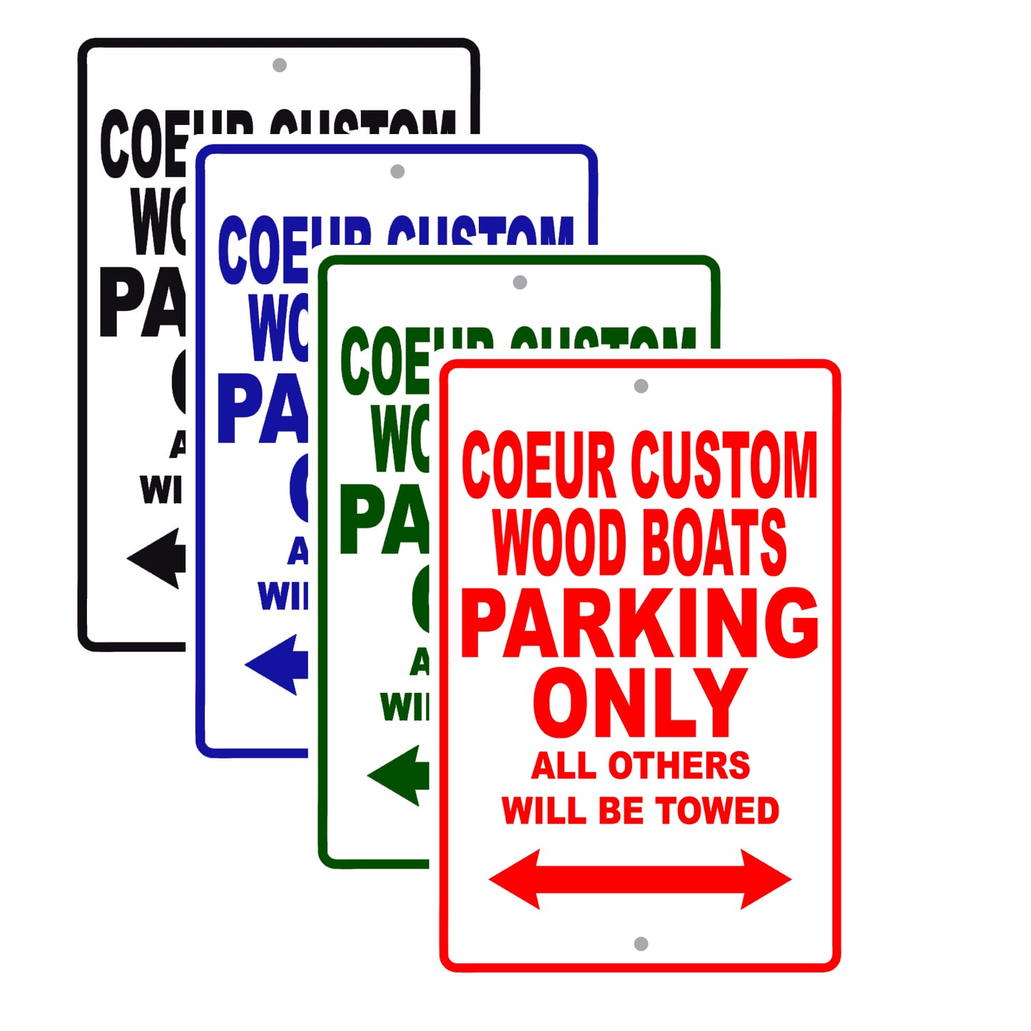 Coeur Custom Wood Boats Boats Parking Only All Others Will Be Towed Sea Ocean Beach Lake Boat Aluminum Metal Sign Plate