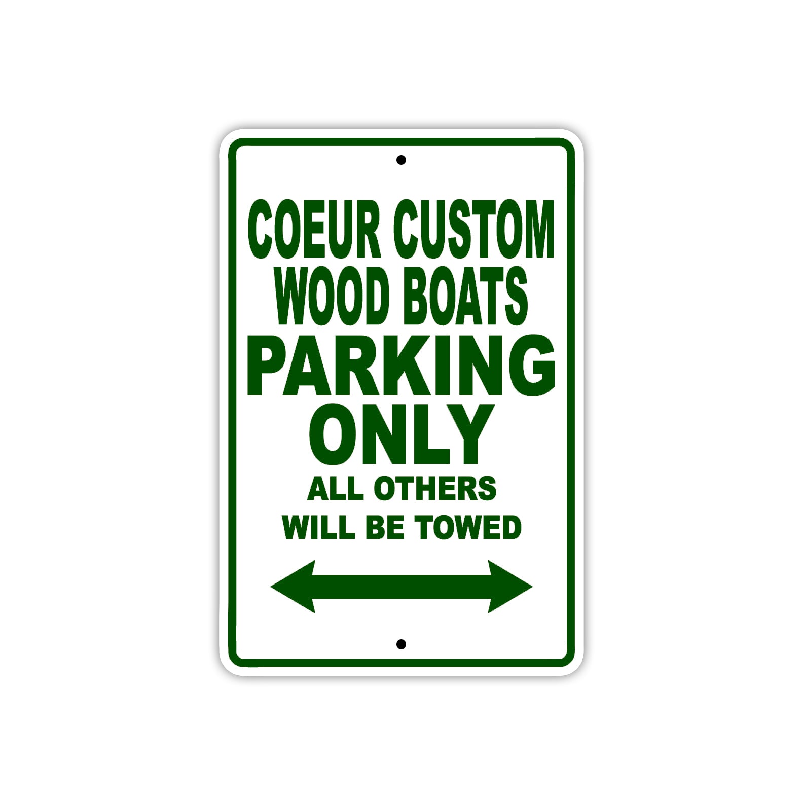 Coeur Custom Wood Boats Boats Parking Only All Others Will Be Towed Sea Ocean Beach Lake Boat Aluminum Metal Sign Plate