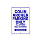 Colin Archer Boats Parking Only All Others Will Be Towed Sea Ocean Beach Lake Boat Aluminum Metal Sign Plate