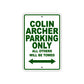 Colin Archer Boats Parking Only All Others Will Be Towed Sea Ocean Beach Lake Boat Aluminum Metal Sign Plate