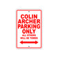 Colin Archer Boats Parking Only All Others Will Be Towed Sea Ocean Beach Lake Boat Aluminum Metal Sign Plate