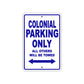 Colonial Boats Parking Only All Others Will Be Towed Sea Ocean Beach Lake Boat Aluminum Metal Sign Plate