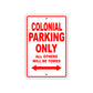Colonial Boats Parking Only All Others Will Be Towed Sea Ocean Beach Lake Boat Aluminum Metal Sign Plate