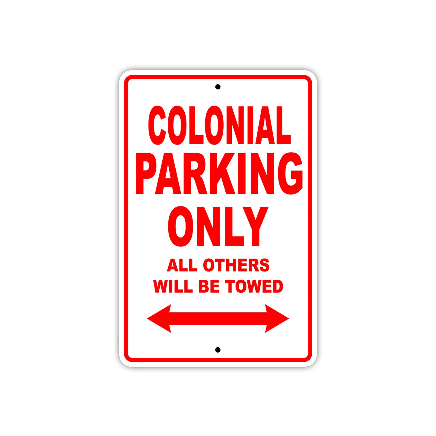Colonial Boats Parking Only All Others Will Be Towed Sea Ocean Beach Lake Boat Aluminum Metal Sign Plate