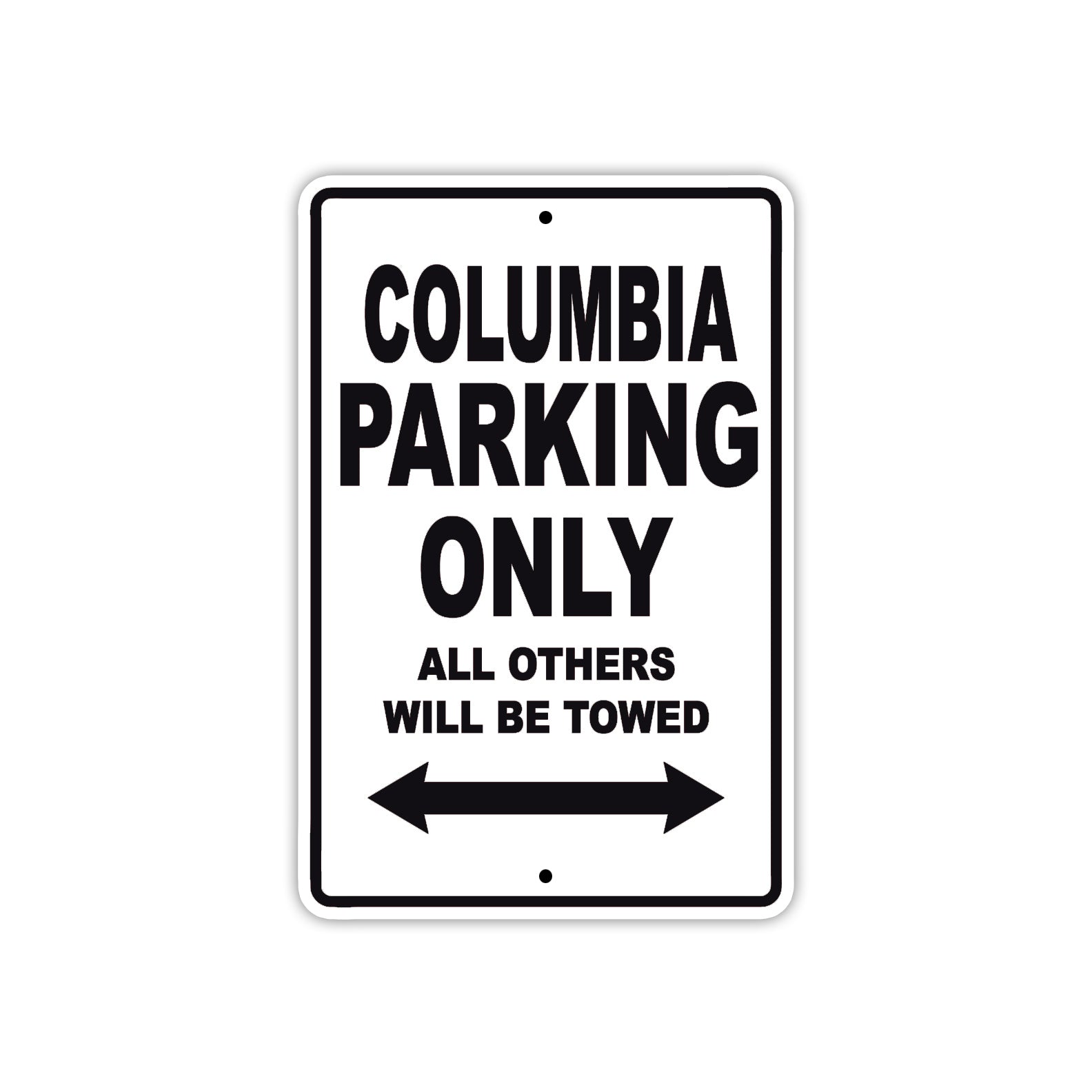 Columbia Boats Parking Only All Others Will Be Towed Sea Ocean Beach Lake Boat Aluminum Metal Sign Plate