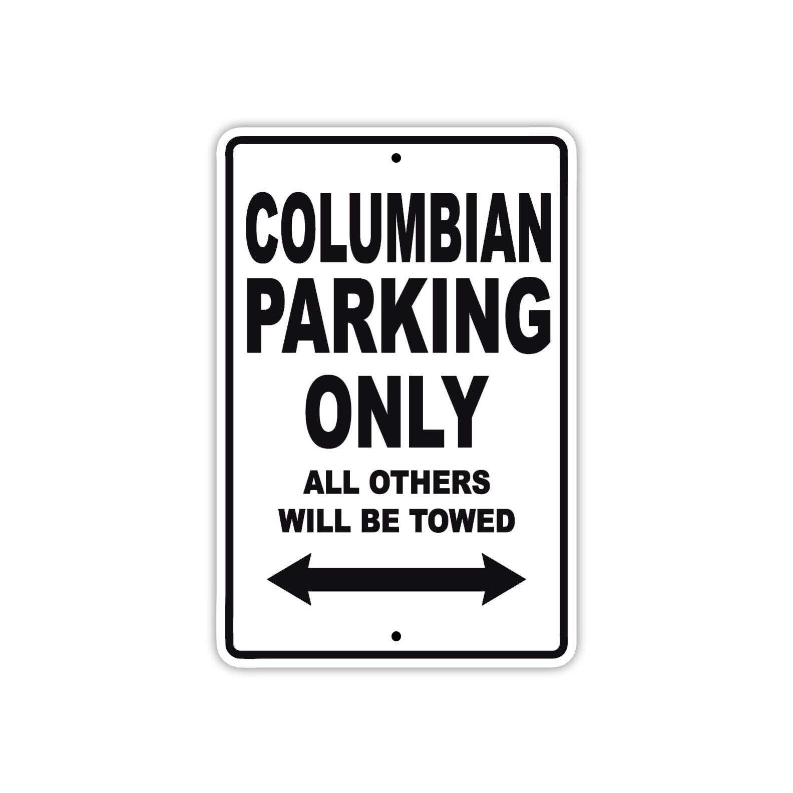 Columbian Boats Parking Only All Others Will Be Towed Sea Ocean Beach Lake Boat Aluminum Metal Sign Plate