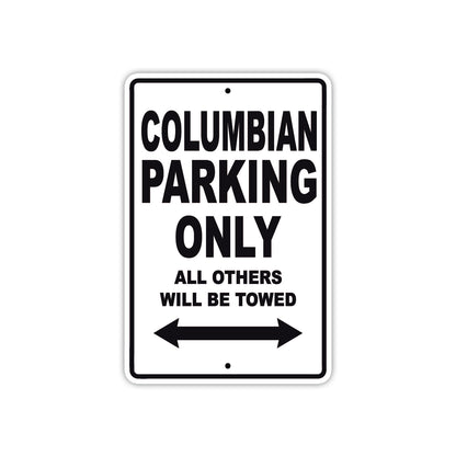 Columbian Boats Parking Only All Others Will Be Towed Sea Ocean Beach Lake Boat Aluminum Metal Sign Plate