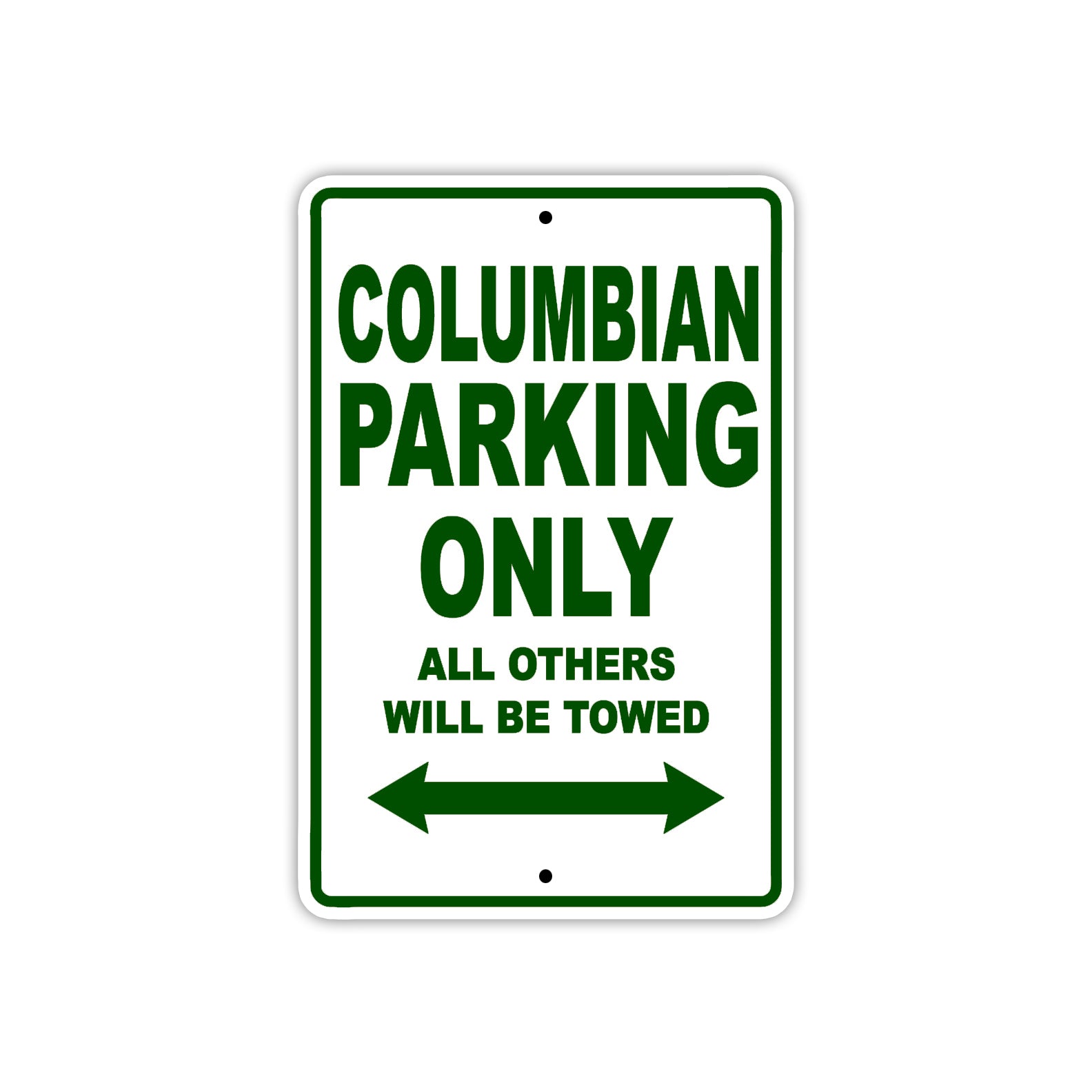 Columbian Boats Parking Only All Others Will Be Towed Sea Ocean Beach Lake Boat Aluminum Metal Sign Plate