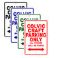 Colvic Craft Boats Parking Only All Others Will Be Towed Sea Ocean Beach Lake Boat Aluminum Metal Sign Plate
