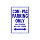 Com-Pac Boats Parking Only All Others Will Be Towed Sea Ocean Beach Lake Boat Aluminum Metal Sign Plate