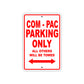 Com-Pac Boats Parking Only All Others Will Be Towed Sea Ocean Beach Lake Boat Aluminum Metal Sign Plate