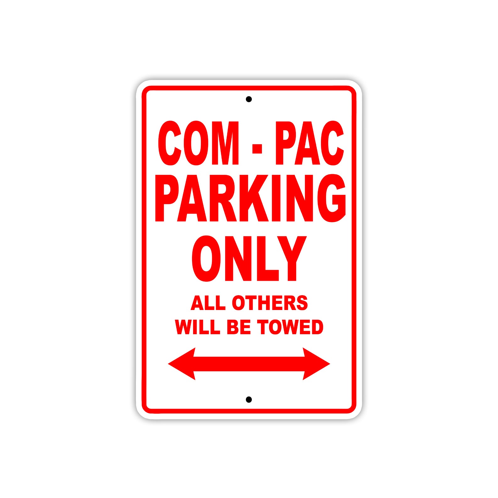 Com-Pac Boats Parking Only All Others Will Be Towed Sea Ocean Beach Lake Boat Aluminum Metal Sign Plate