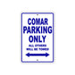 Comar Boats Parking Only All Others Will Be Towed Sea Ocean Beach Lake Boat Aluminum Metal Sign Plate