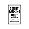 Comitti Boats Parking Only All Others Will Be Towed Sea Ocean Beach Lake Boat Aluminum Metal Sign Plate