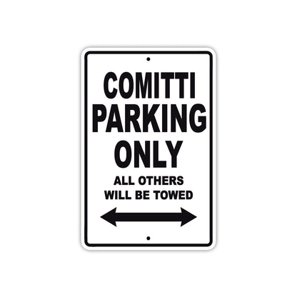 Comitti Boats Parking Only All Others Will Be Towed Sea Ocean Beach Lake Boat Aluminum Metal Sign Plate
