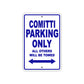 Comitti Boats Parking Only All Others Will Be Towed Sea Ocean Beach Lake Boat Aluminum Metal Sign Plate