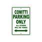 Comitti Boats Parking Only All Others Will Be Towed Sea Ocean Beach Lake Boat Aluminum Metal Sign Plate