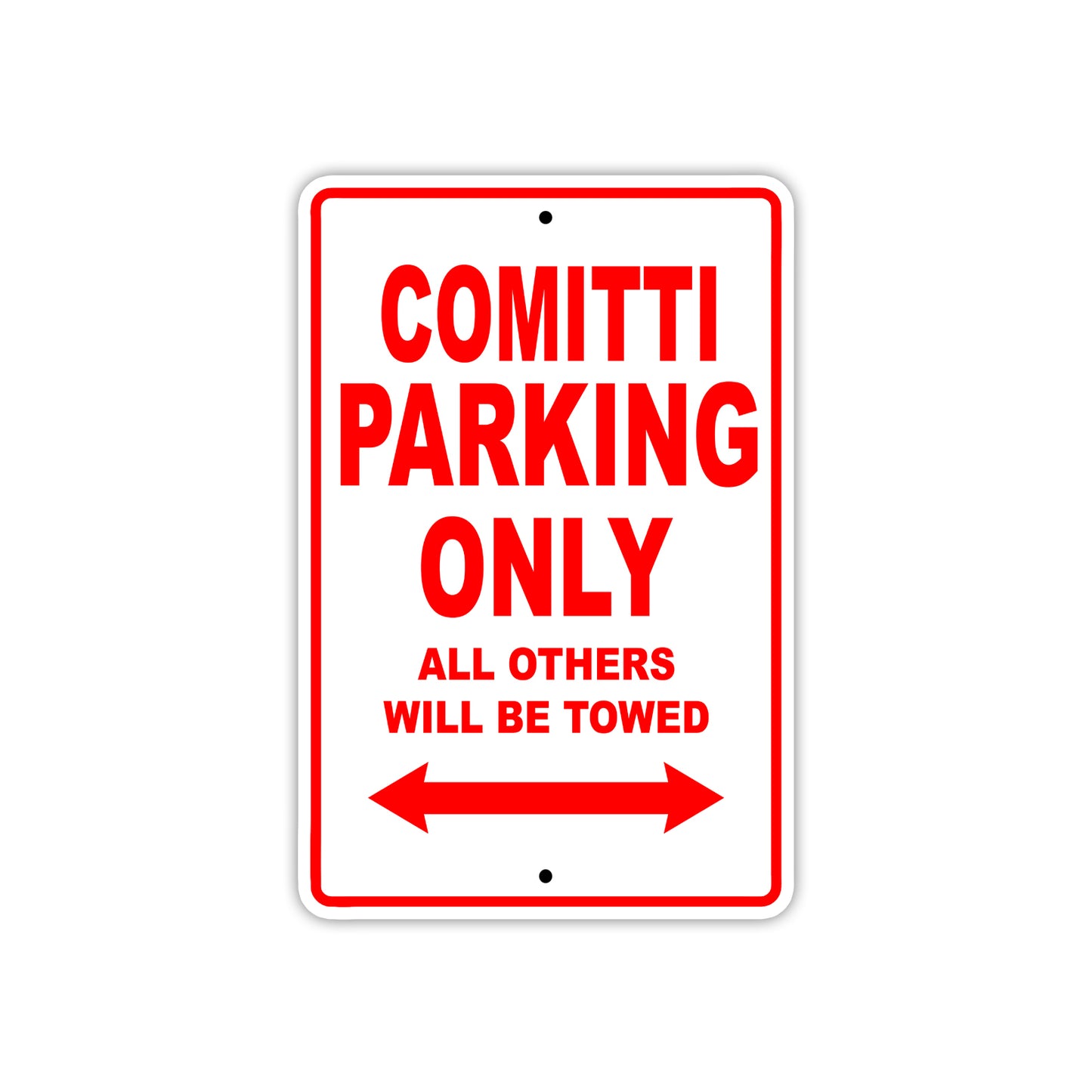 Comitti Boats Parking Only All Others Will Be Towed Sea Ocean Beach Lake Boat Aluminum Metal Sign Plate