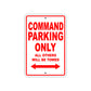 Command Boats Parking Only All Others Will Be Towed Sea Ocean Beach Lake Boat Aluminum Metal Sign Plate