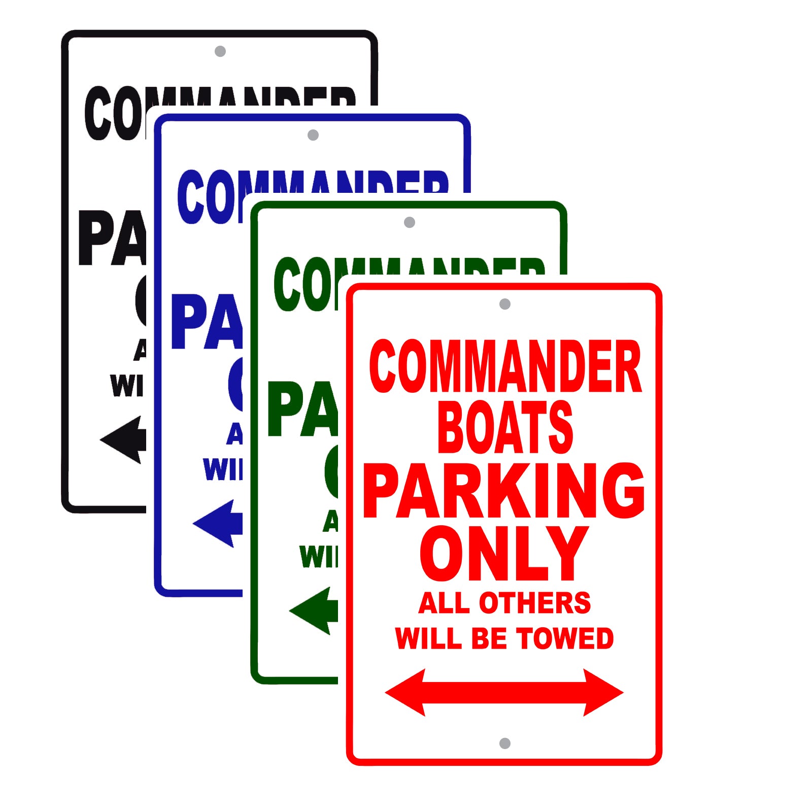 Commander Boats Boats Parking Only All Others Will Be Towed Sea Ocean Beach Lake Boat Aluminum Metal Sign Plate