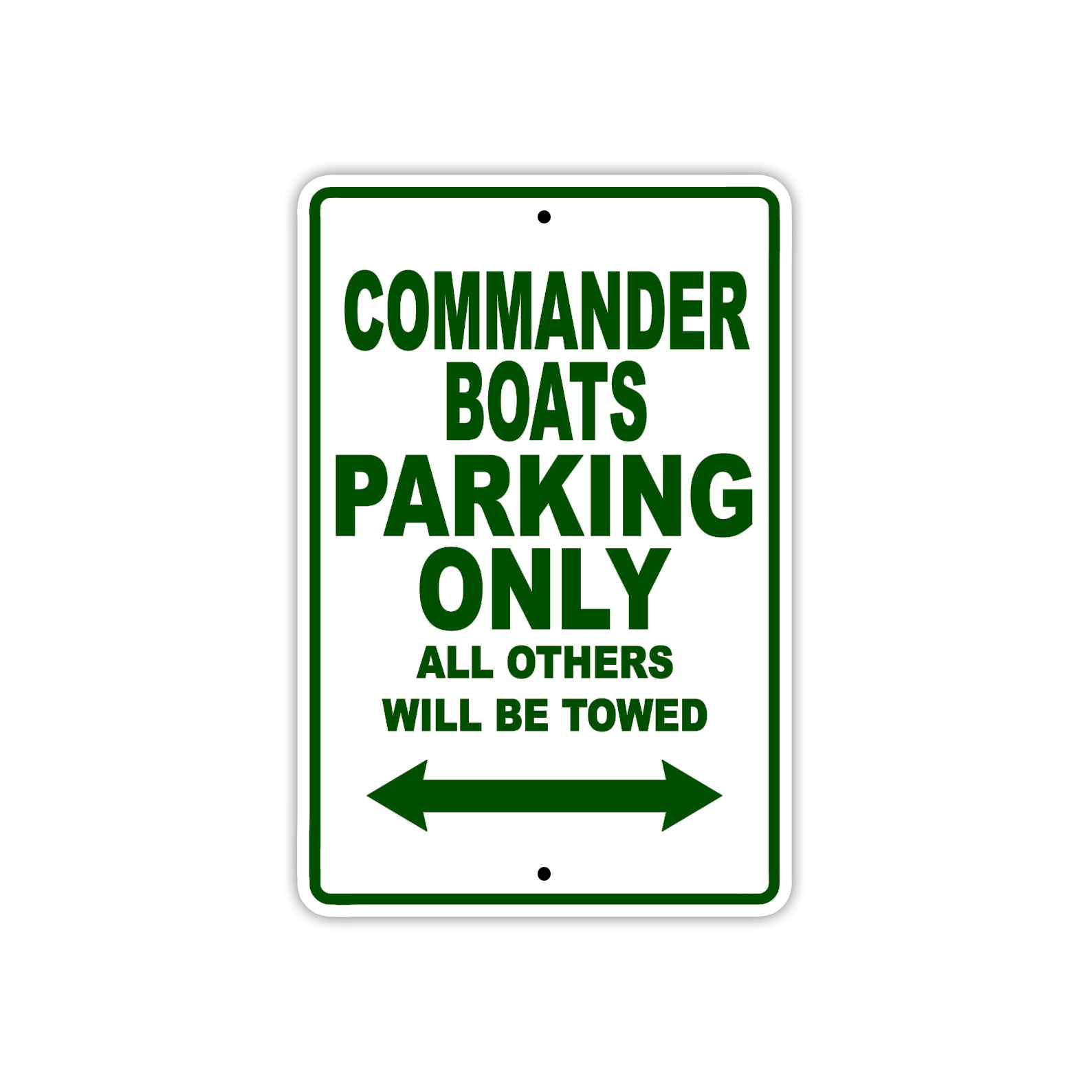 Commander Boats Boats Parking Only All Others Will Be Towed Sea Ocean Beach Lake Boat Aluminum Metal Sign Plate