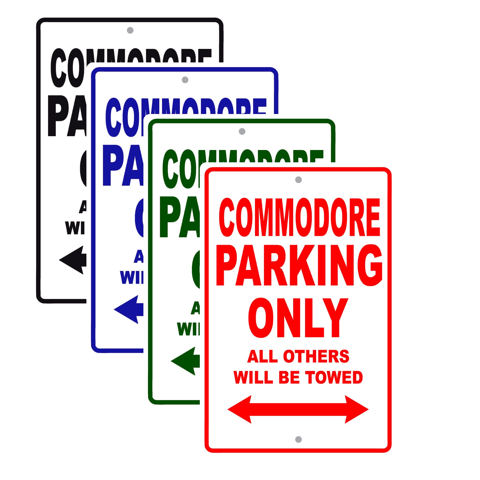 Commodore Boats Parking Only All Others Will Be Towed Sea Ocean Beach Lake Boat Aluminum Metal Sign Plate