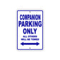 Companion Boats Parking Only All Others Will Be Towed Sea Ocean Beach Lake Boat Aluminum Metal Sign Plate