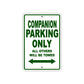 Companion Boats Parking Only All Others Will Be Towed Sea Ocean Beach Lake Boat Aluminum Metal Sign Plate