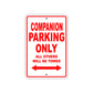 Companion Boats Parking Only All Others Will Be Towed Sea Ocean Beach Lake Boat Aluminum Metal Sign Plate