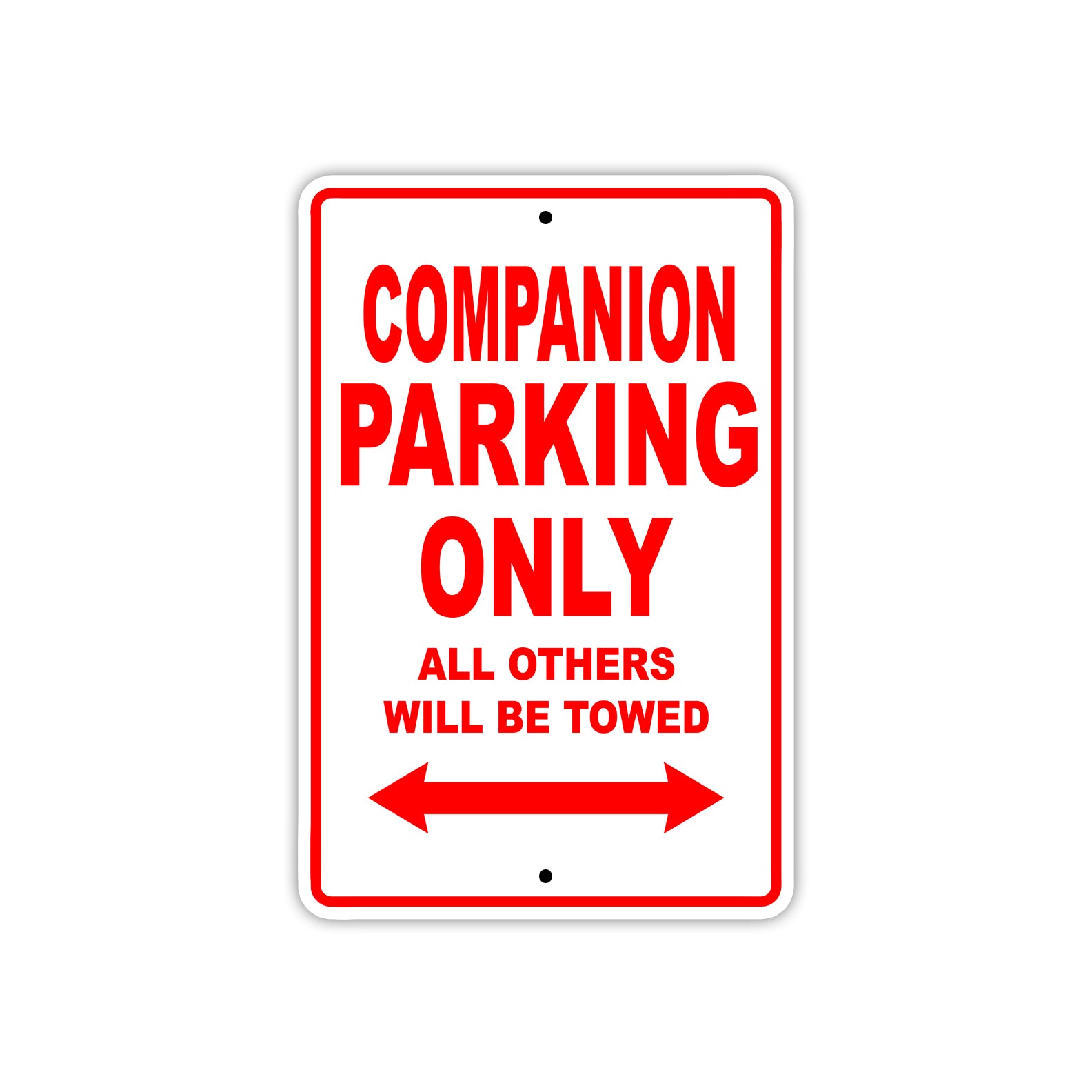 Companion Boats Parking Only All Others Will Be Towed Sea Ocean Beach Lake Boat Aluminum Metal Sign Plate