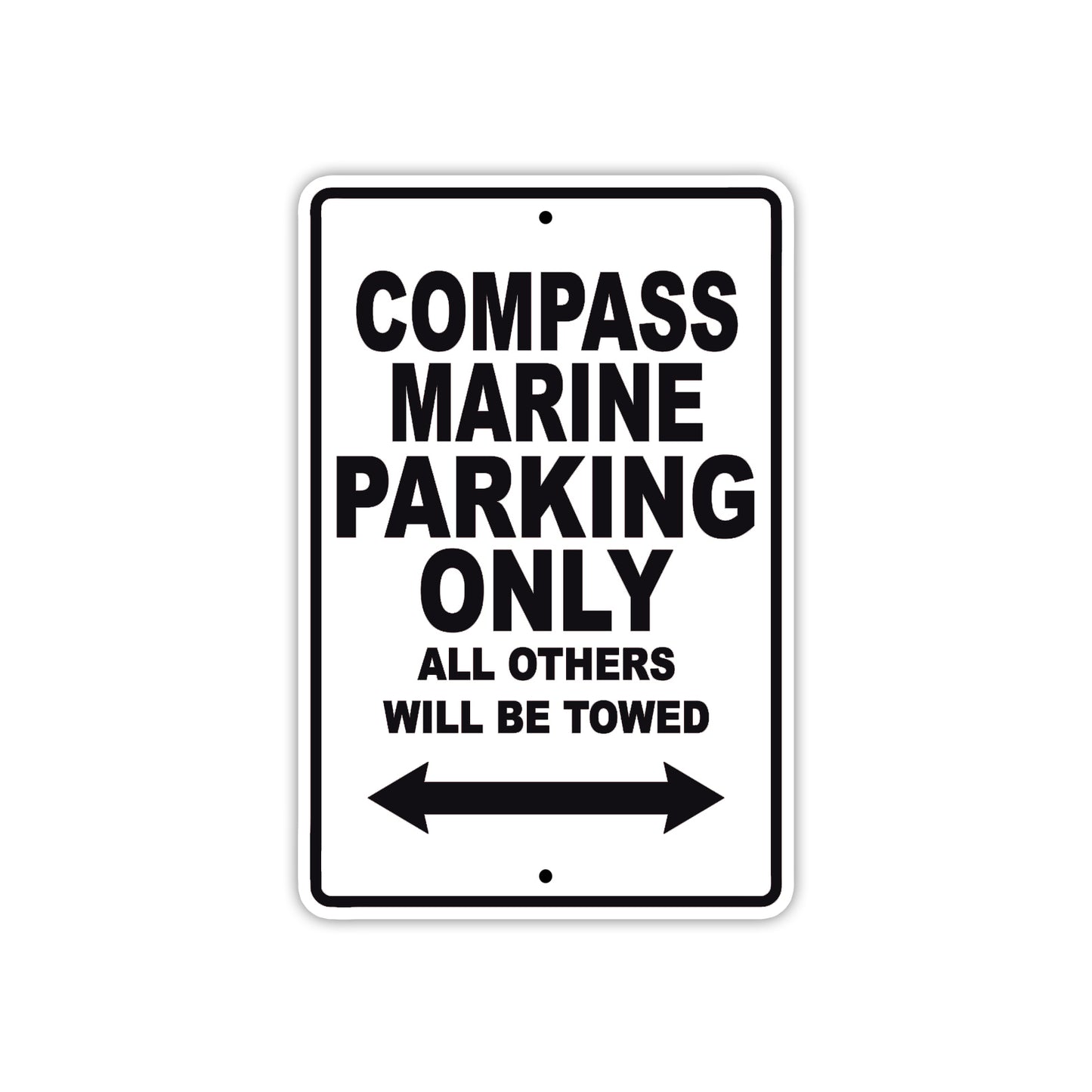 Compass Marine Boats Parking Only All Others Will Be Towed Sea Ocean Beach Lake Boat Aluminum Metal Sign Plate