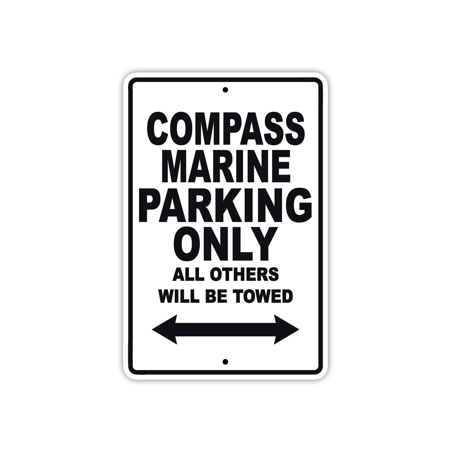 Compass Marine Boats Parking Only All Others Will Be Towed Sea Ocean Beach Lake Boat Aluminum Metal Sign Plate