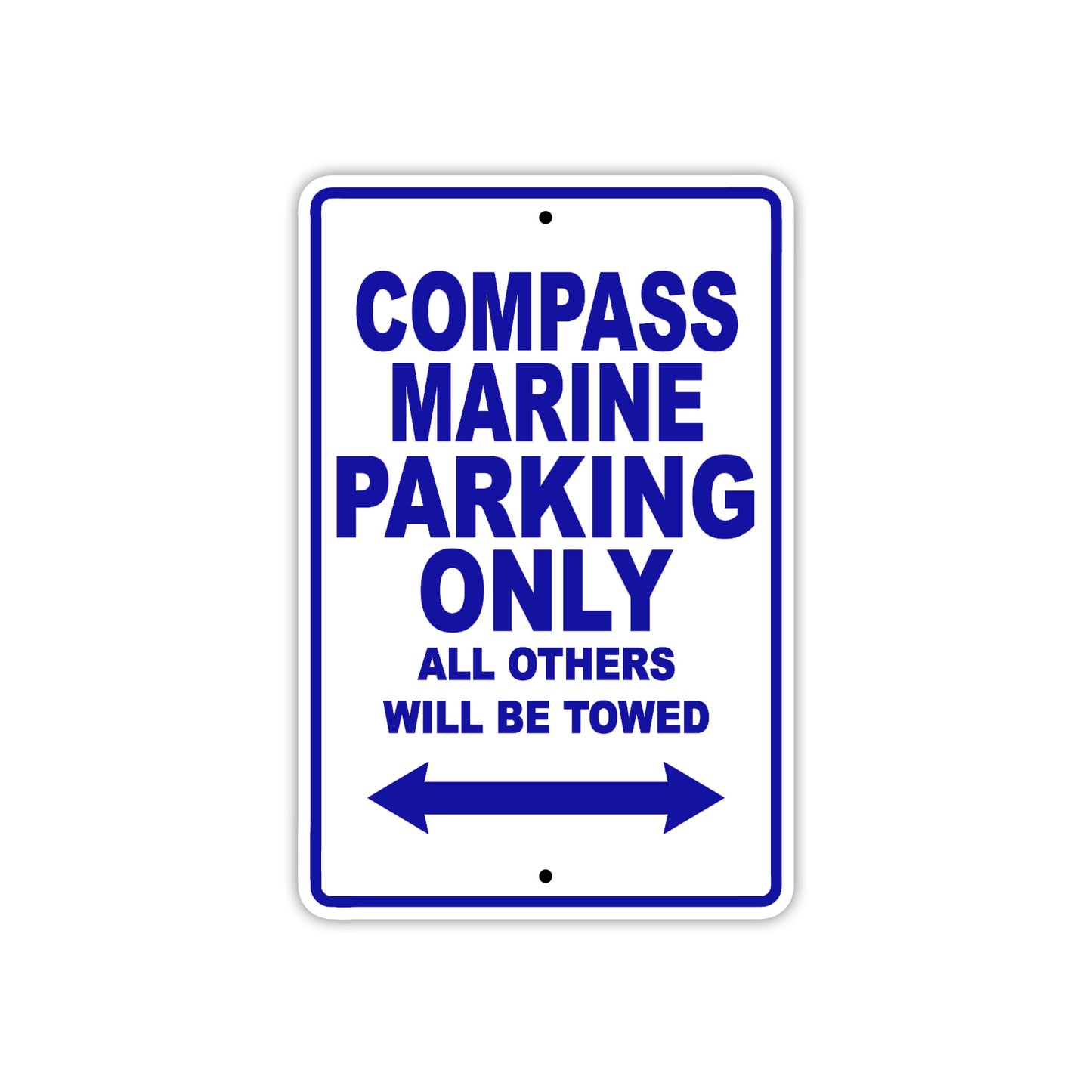 Compass Marine Boats Parking Only All Others Will Be Towed Sea Ocean Beach Lake Boat Aluminum Metal Sign Plate