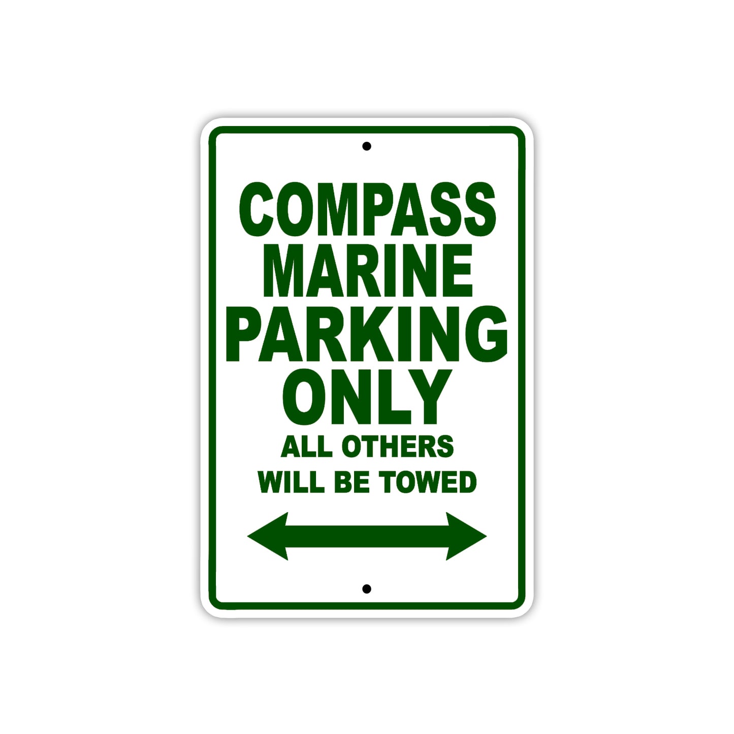 Compass Marine Boats Parking Only All Others Will Be Towed Sea Ocean Beach Lake Boat Aluminum Metal Sign Plate
