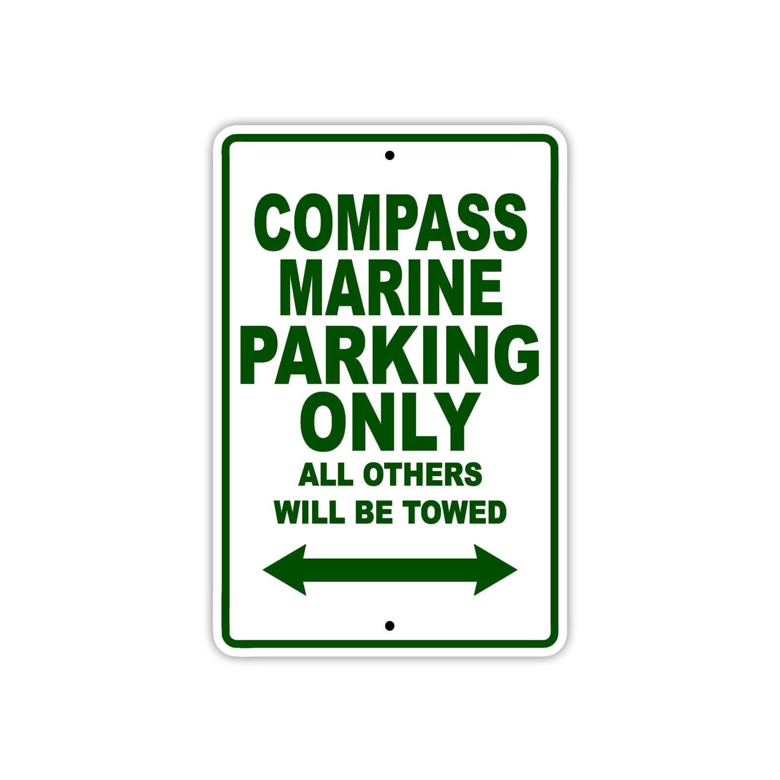 Compass Marine Boats Parking Only All Others Will Be Towed Sea Ocean Beach Lake Boat Aluminum Metal Sign Plate